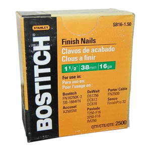 Bostitch SB16 1-1/2" Finish Nails