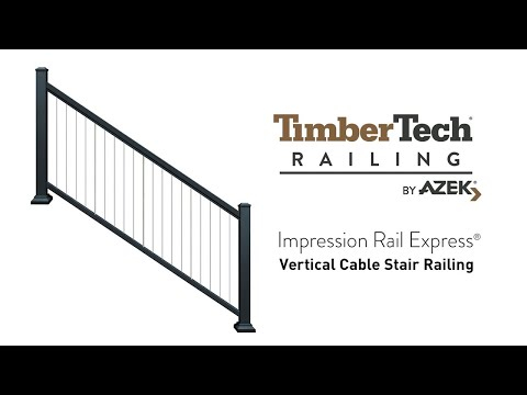 Impression Rail Express Vertical Cable Rail Kits | Timbertech/Azek