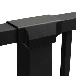 ALX Contemporary Continuous Top Rail Line Bracket - Installed