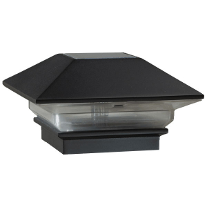 Deckorators ALX Contemporary Solar Post Cap Light - Textured Black