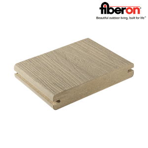 Fiberon Sanctuary Composite Decking Samples - Chai sample with logo