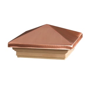 Jumbo Victoria High Point Post Cap by Maine Ornamental - Copper - Cedar
