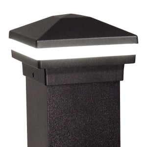 DekPro Effex Halo Glow Ring Pyramid Post Cap Light - Black