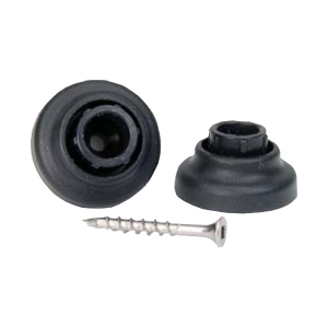 DEKPRO Straight Architectural Round Baluster Connectors - Black - Straight