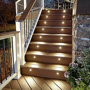 Trex DeckLights Recessed LED Lights Lifestyle