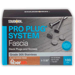 Starborn Pro Plug System Fiberon Fascia Plugs & Screws