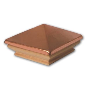Copper Pyramid Post Cap - Cedar
