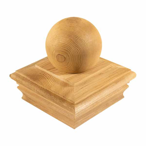 Deckorators Newport Wood Ball Top Post Cap 3-5/8"