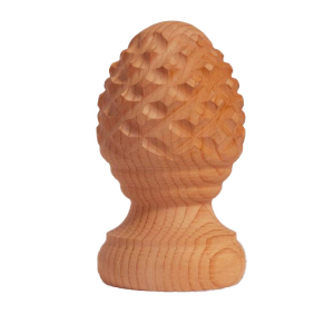 Pineapple Finial with Rings - 4" - Cedar
