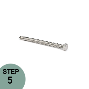 Stainless Steel Lag Screw by RailFX - 5"