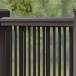 Impression Rail Express Classic Top Rail - Bronze Installed