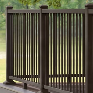 Timbertech/Azek Impression Rail Express Modern Top Rails - Bronze Installed