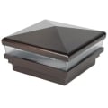 Contemporary Pyramid Low Voltage Post Cap - Antique Brown