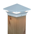 White Aurora Venus LED Deck Light Lit