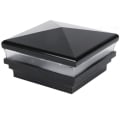 Contemporary Pyramid Low Voltage Post Cap - Black