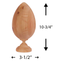 Boston Egg Finial - Dimensions