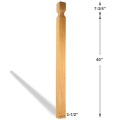 4x4 Cascade Newel Post - Dimensions
