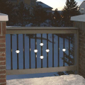 Dekor Lighted Casey Collar Square Aluminum Balusters - Installed