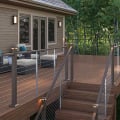 Contemporary Cable Rail Posts - Weathered Brown