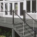 Contemporary Cable Rail Posts - Textured Black