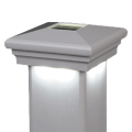 Contemporary Pyramid Downward LED Solar Post Cap