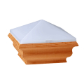 Corbel Solar Post Caps by Deckorators - Nouveau Collection in Red Cedar