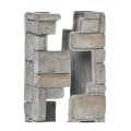 Deckorators 2 Piece Cast Stone Post Cover - Gray Cobblestone