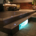 Dekor Lighted Etched Glass Balusters - Installed On Step