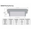 Dekor Flat Post Cap Light Size Chart