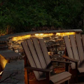 Dekor No See Em Light Strips on Retaining Wall