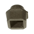 Dekor Square Aluminum Baluster Drilled-In End Cap Connectors - Top Rail View