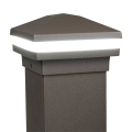 DekPro Effex Halo Glow Ring Pyramid Post Cap Light - Cocoa Bronze