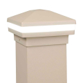 DekPro Effex Halo Glow Ring Pyramid Post Cap Light - Maple Cream