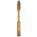 Designer Ball Top Newel Cedar - Full size view