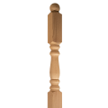 Designer Ball Top Newel Cedar - Closeup