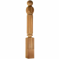 Empire Fluted Ball Top Newel Cedar - Full Size View