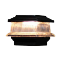 Black Aurora Flat Top 12V Glass Deck Light