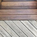 KDAT Brown Color Mix & Clear Deck Sealer Before & After