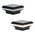 Mini Saturn LED Post Cap Light from Aurora - Black