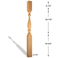 4x4 Montgomery Newel - Dimensions
