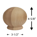 Bailey Finial 6" Dimensions