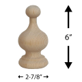 Crown Finial Dimensions