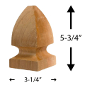 French Gothic Finial - 4" Dimensions