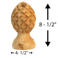 Pineapple Finial - 6" Dimensions