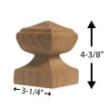 Prince Edward Finial 4" Dimensions
