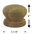 Round Ball Top Finial - 6" Dimensions