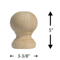 Sentry Finial 4" Dimensions
