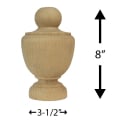 Squire Finial 4" Dimensions