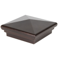 Designer Post Cap - Contemporary Pyramid - Antique Brown