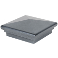 Designer Post Cap - Contemporary Pyramid - Antique Grey